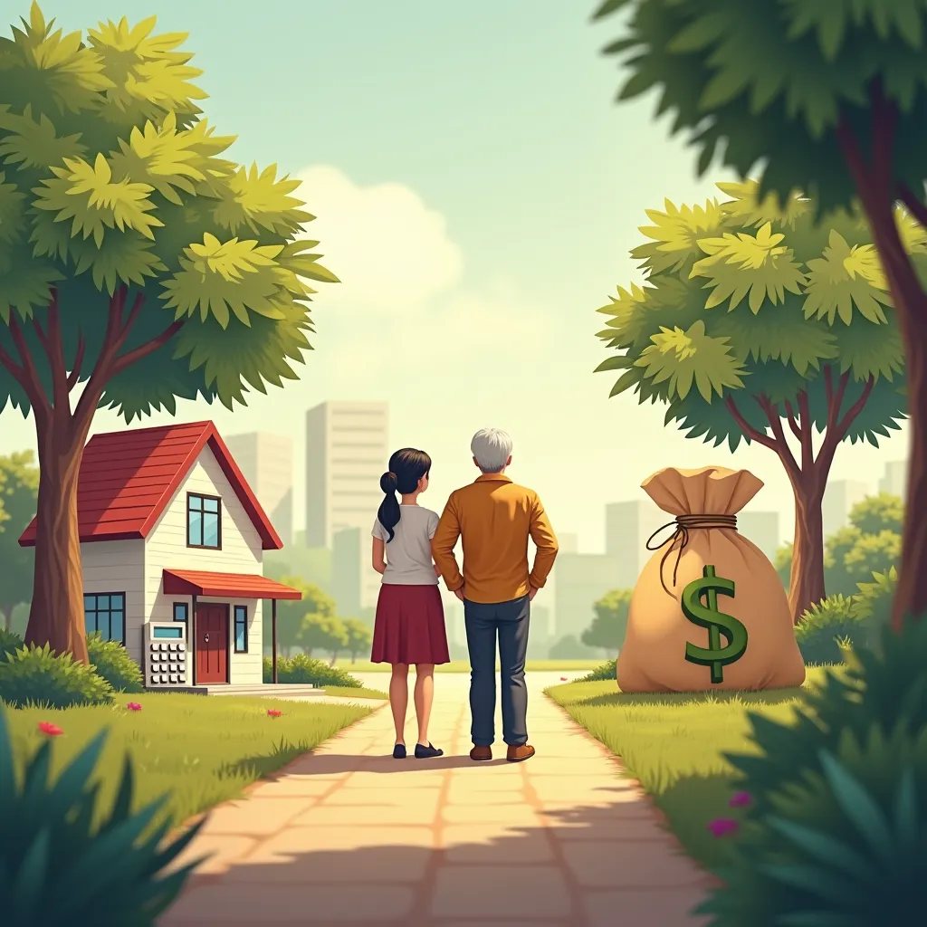 Couple looking at new house and savings, financial planning for homeownership | Cpflah.sg