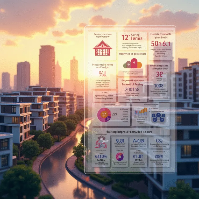Real estate market infographic with data on property values, investment, and housing trends. | Cpflah.sg